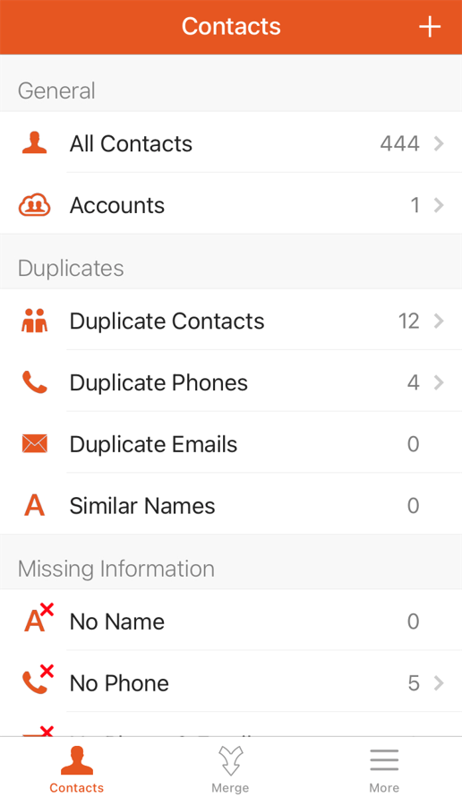 Delete Duplicate Contacts using Cleaner Pro