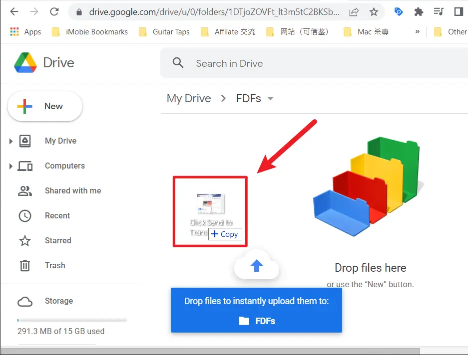 Drop PDFs to Google Driver on Computer